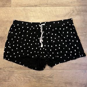 Gap Body Black & White Butterfly Drawstring Pajama Shorts